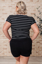 One Eleven North Vaguely Speaking Striped Top Tops