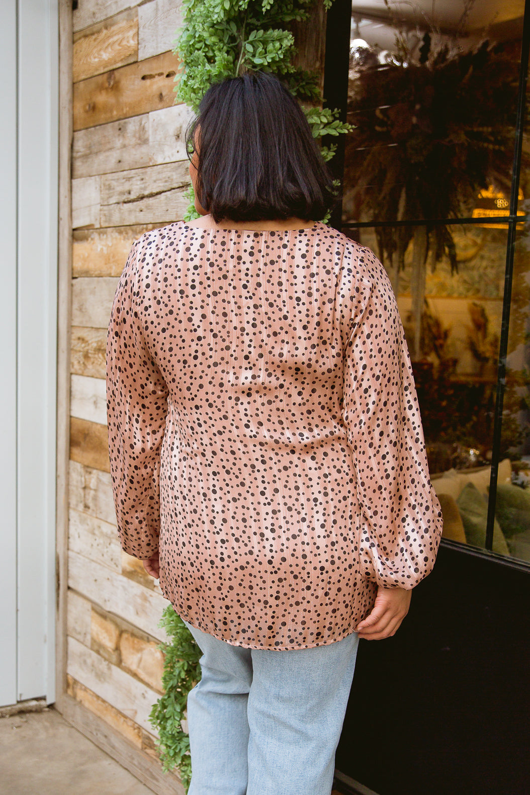 Vivian Satin Blouse in Rose Gold Womens