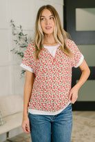 7th Ray Vivid Memories Relaxed Top in Tomato Red Womens