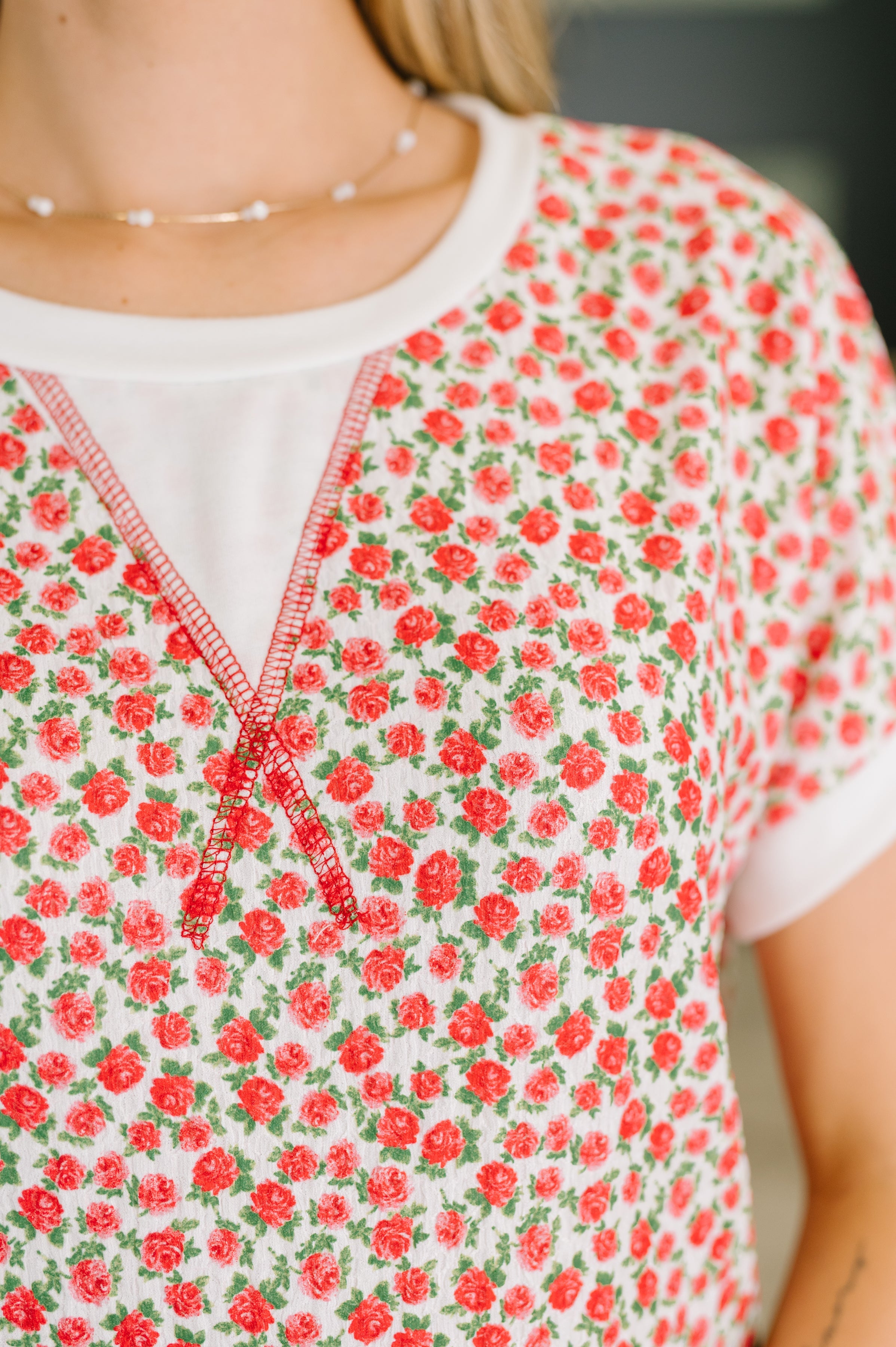 7th Ray Vivid Memories Relaxed Top in Tomato Red Womens