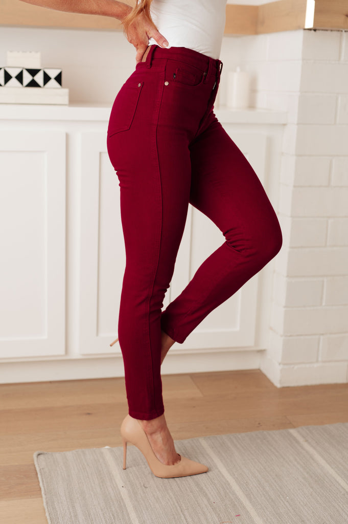Judy Blue Wanda High Rise Tummy Control Top Skinny Jeans in Scarlet Ave Shops 11-9-23