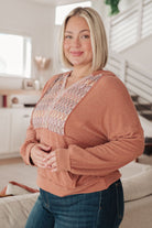 Haptics Wave Hello Mixed Print Hoodie Tops