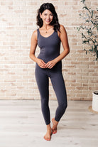 Rae Mode Way to Push Active Bodysuit in Charcoal Ave Shops