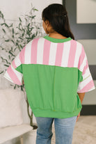 Haptics What's a Girl to Do Contrast Trim Relaxed Top Womens