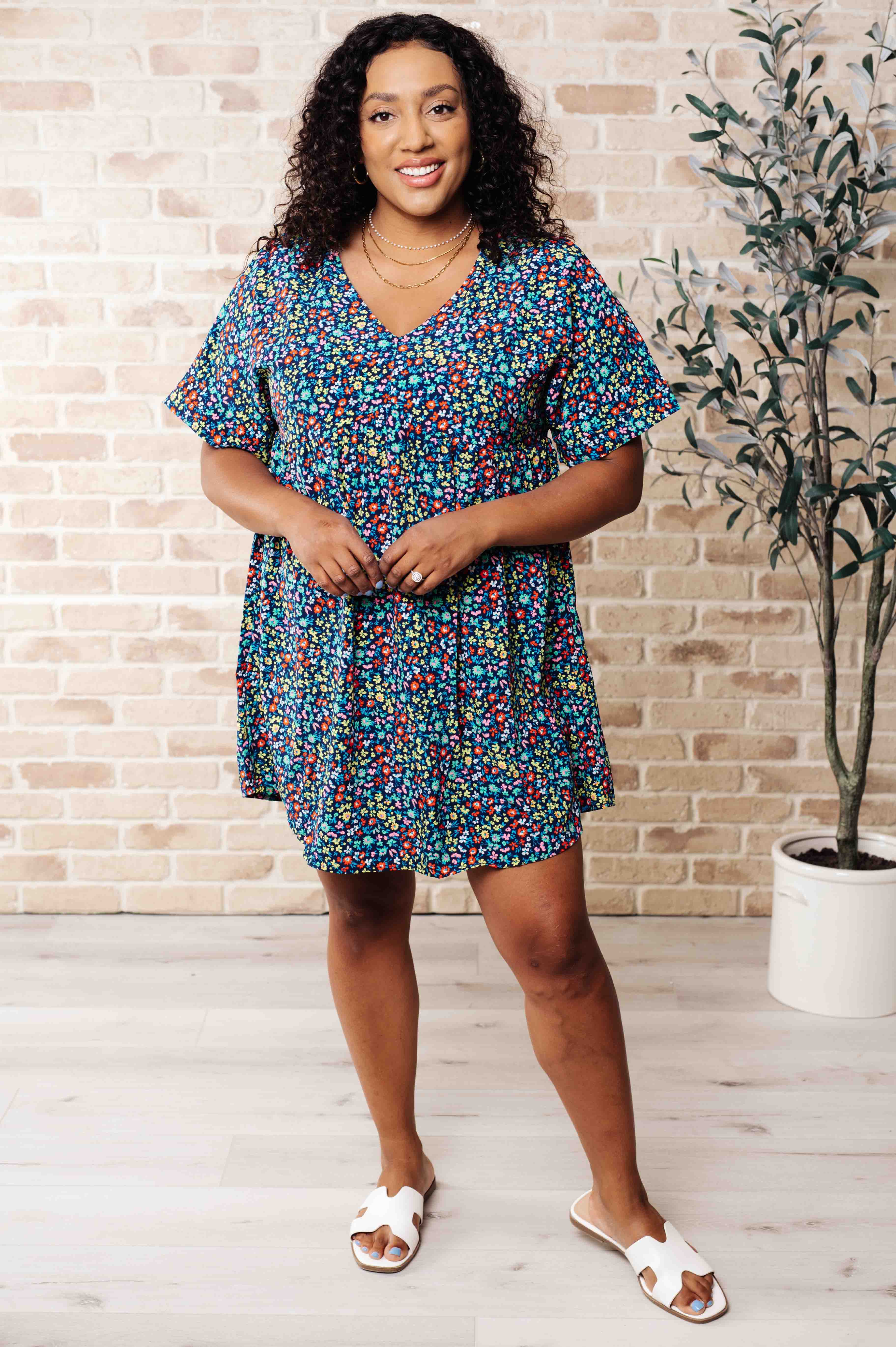 Emily Wonder What's the Hurry About? Floral Dress 3XL Ave Shops