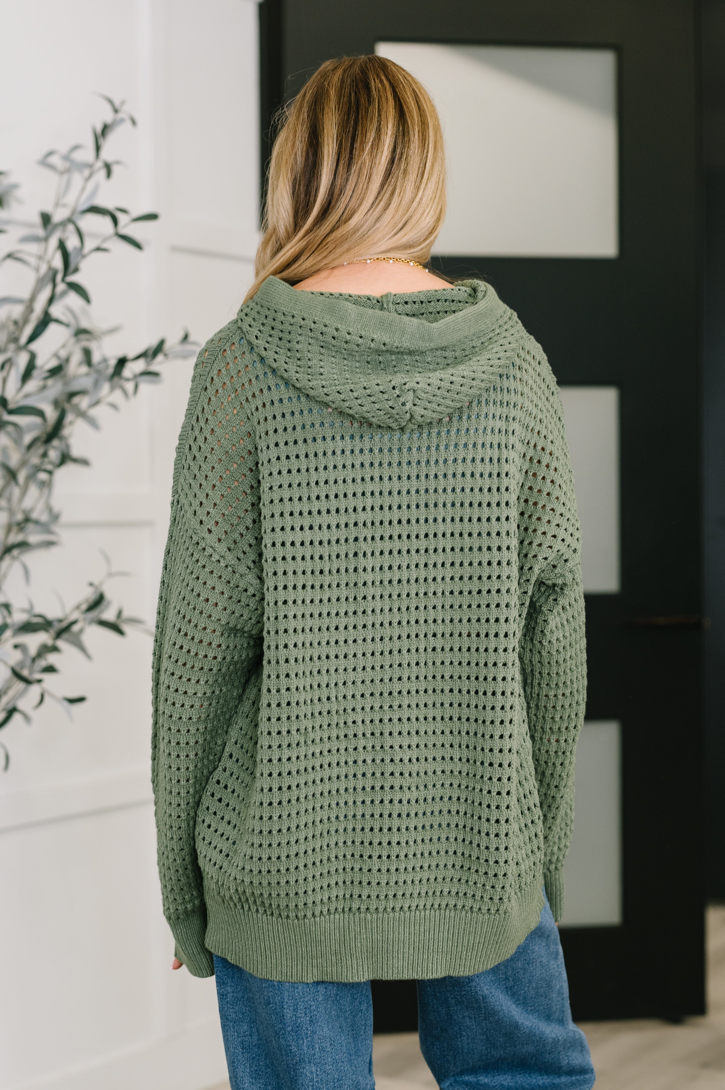 What a Catch Open Weave Pullover Womens