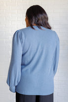 Haptics When the Sun Goes Down Mineral Wash Ribbed Knit Top in Vintage Denim Shirts & Tops