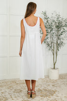 Polagram Whispering Petals Scoop Neck With Embroidered Details Dress Womens