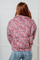 Polagram Wish Me Well Floral Printed Puffer Jacket in Cream Multi Ave Shops