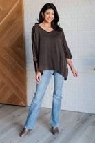 Andree By Unit Wishy Washy Mineral Washed Oversized Top Ave Shops