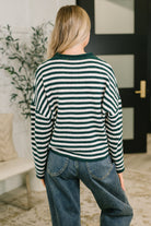 Zenana Won't Be Long Collared Sweater Button Down in Hunter Green Womens