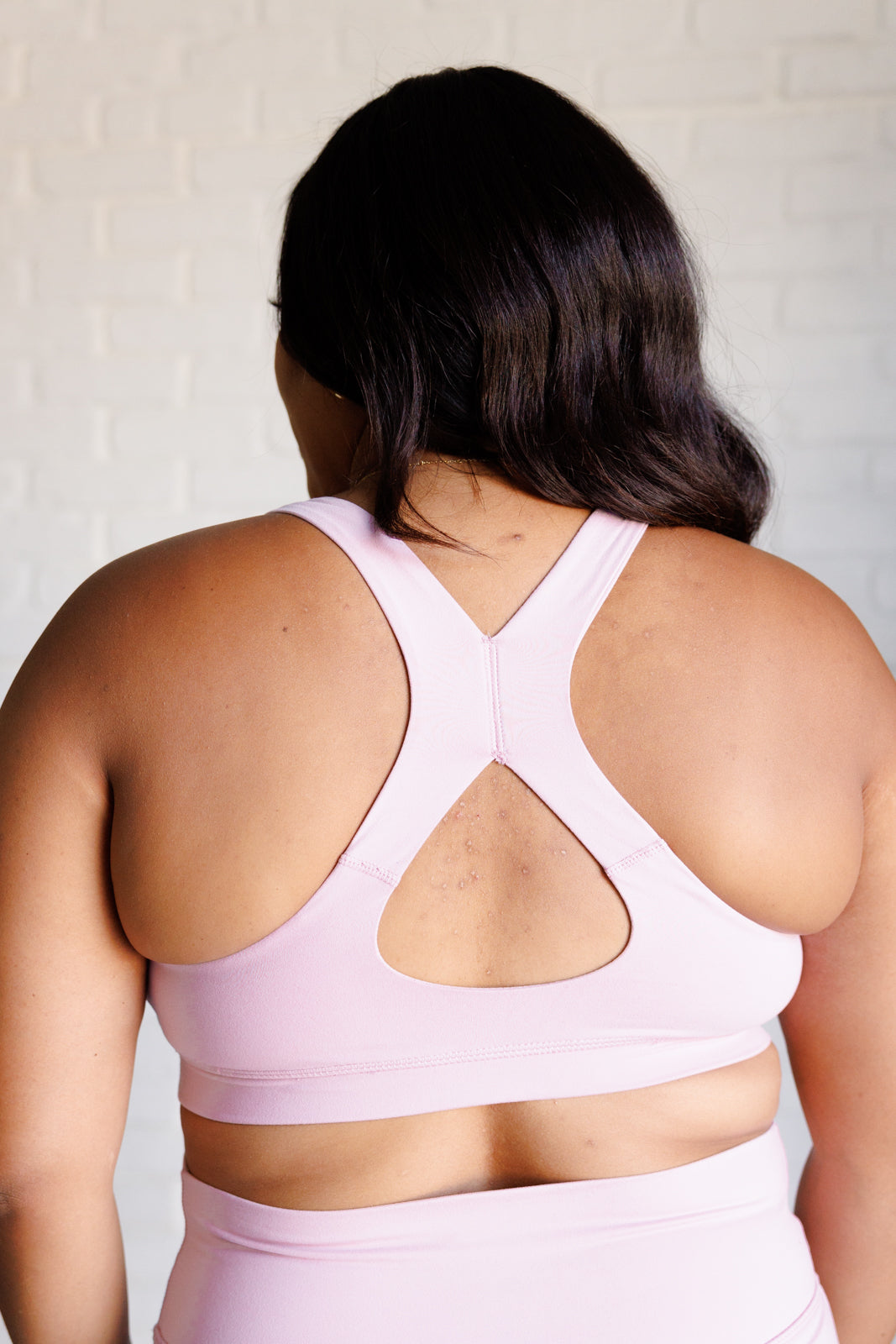 Rae Mode Working Out My Ego Cross Back Sports Bra in Mauve Peony Ave Shops