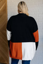 One Eleven North Writer's Block Color Block Open Front Cardigan With Shawl Neckline Layers