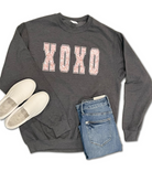 XOXO Faux Glitter Graphic Sweatshirt clothing