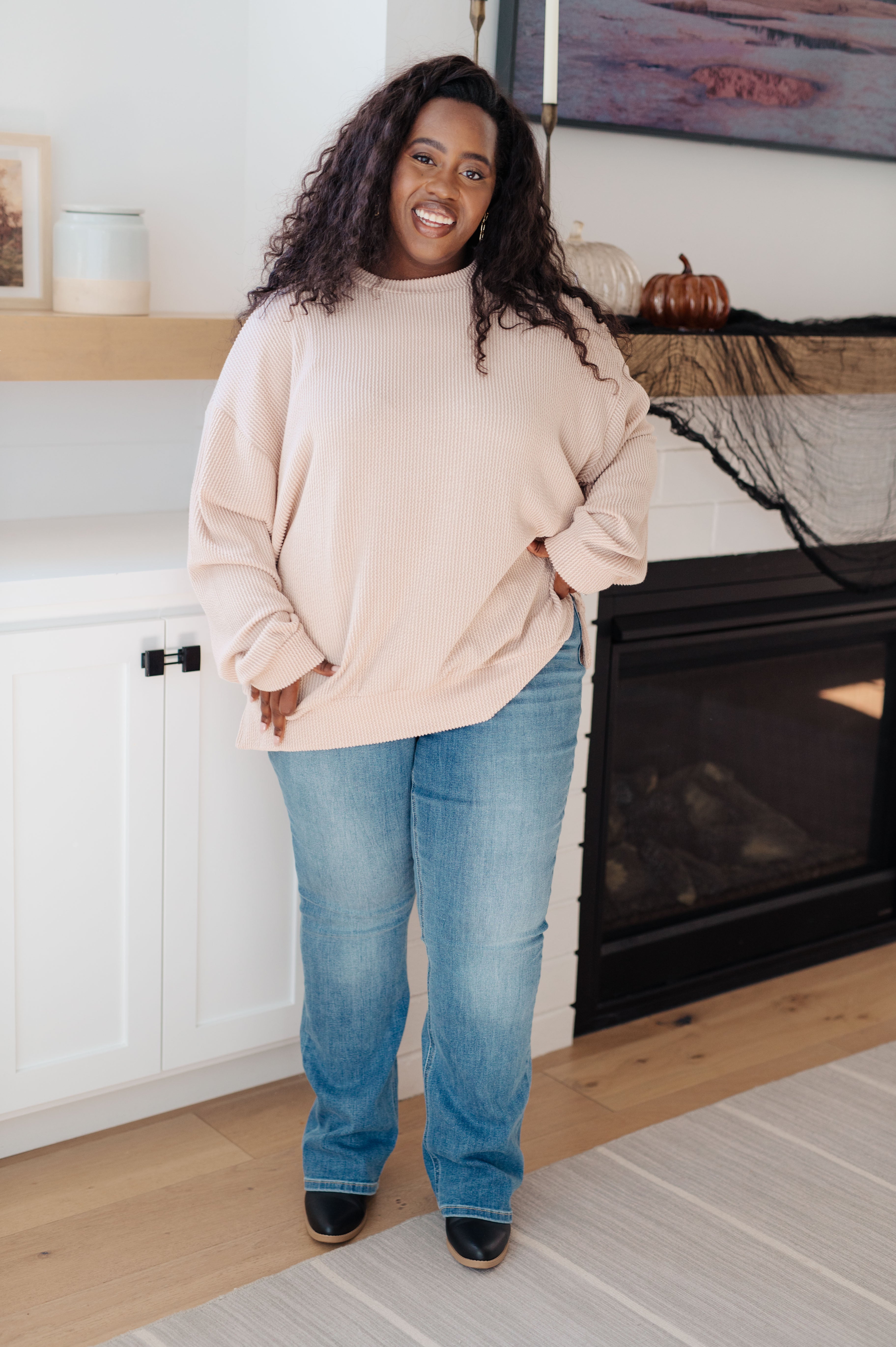 Sew In Love You Can Handle It Ribbed Textured Pullover Tops