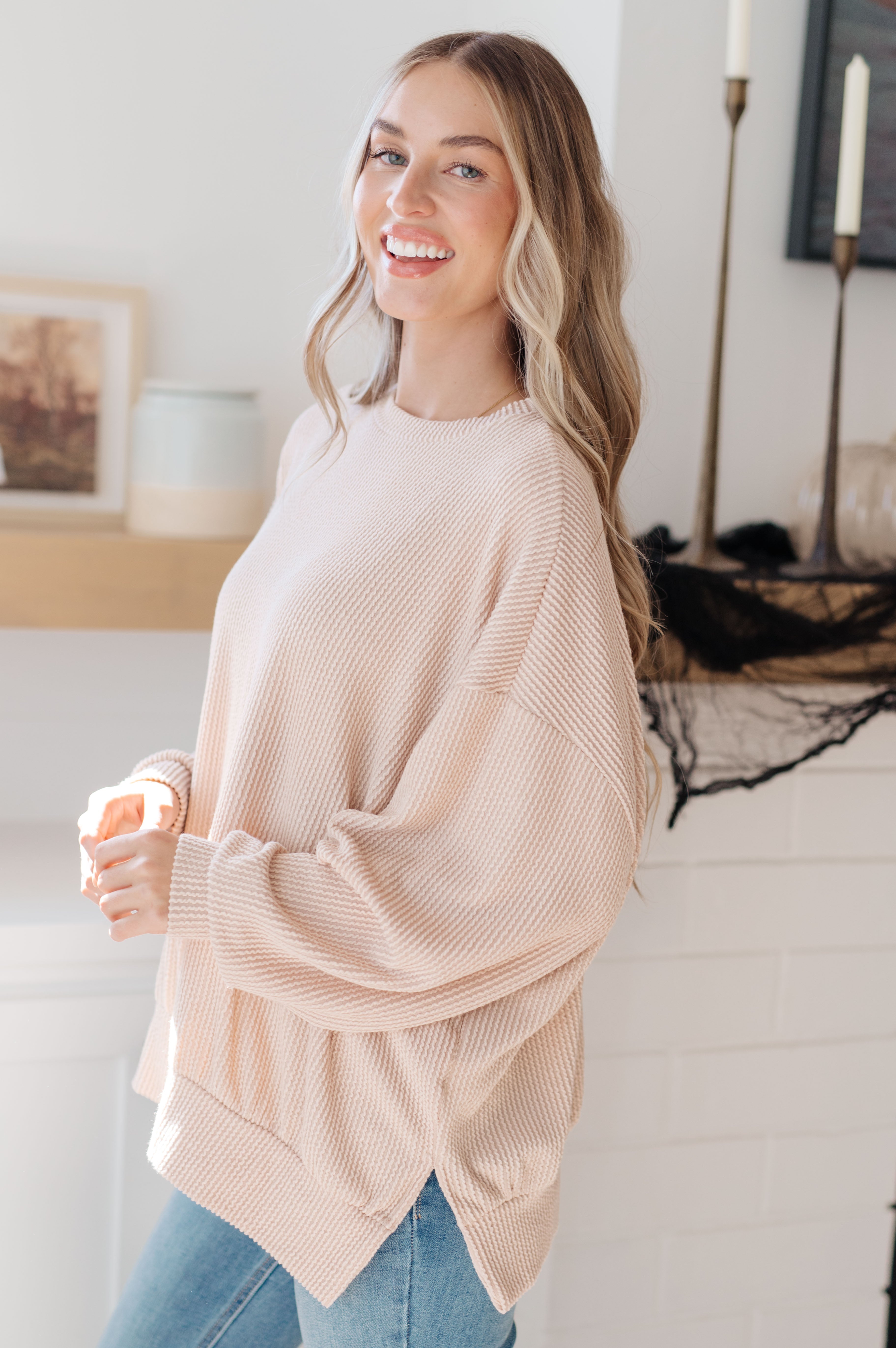 Sew In Love You Can Handle It Ribbed Textured Pullover Tops