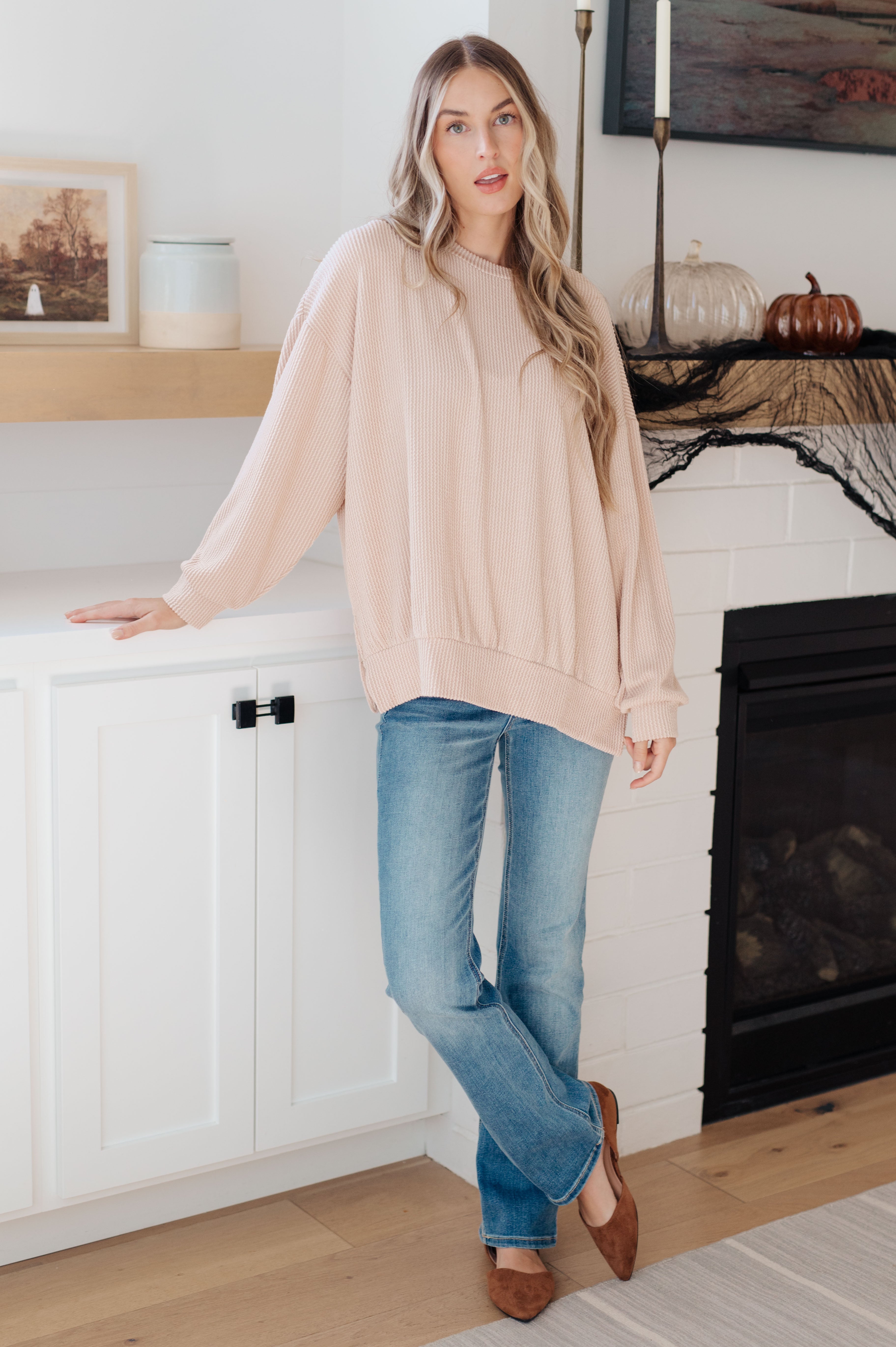 Sew In Love You Can Handle It Ribbed Textured Pullover Tops