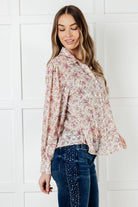 One Eleven North You and I Connect Floral Button Up Blouse Blouses