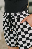 One Eleven North Your Move Checkered Shorts Womens