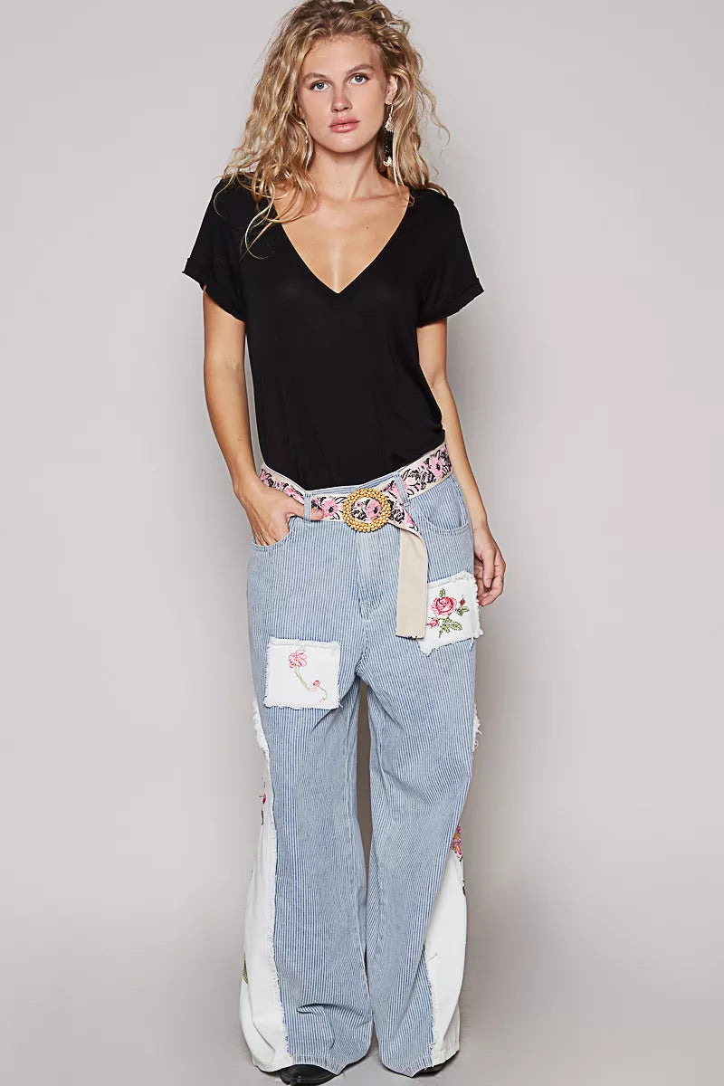 POL Basic V-Neck Short Sleeve T-Shirt