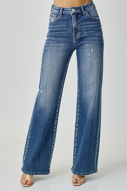 RISEN High Waist Jeans with Pockets Medium