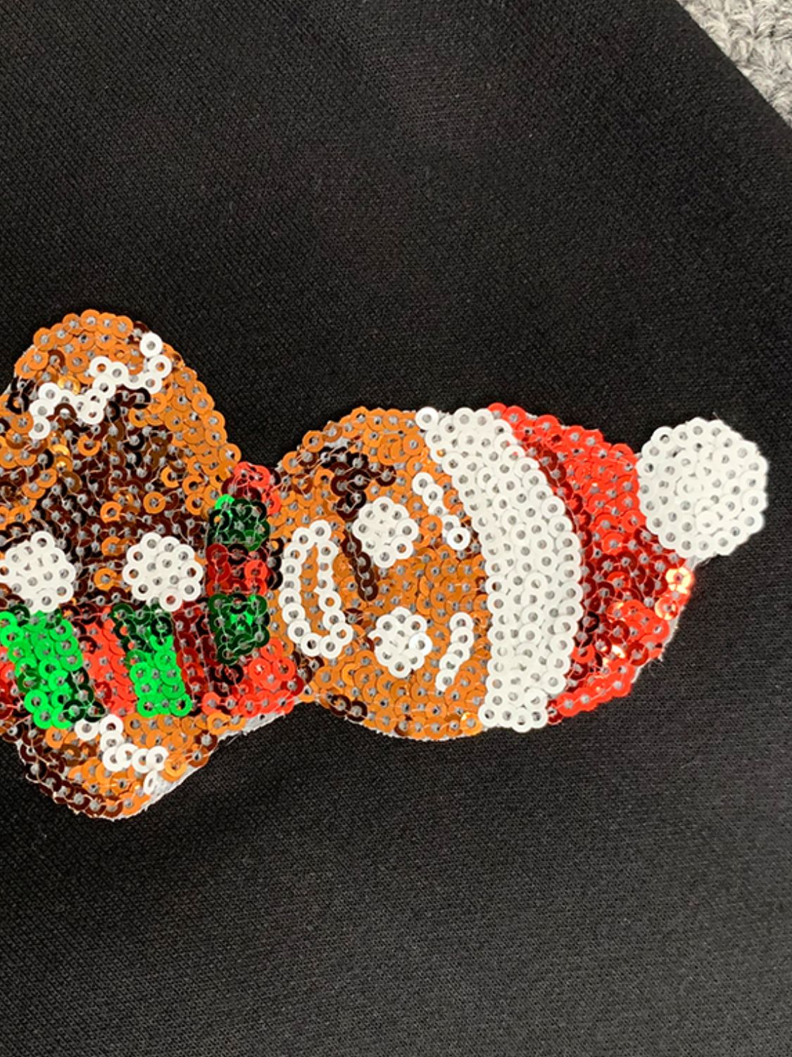 Preorder: Sequin Gingerbread Man Long Sleeve Sweatshirt Trendsi