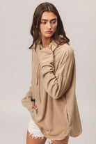 BiBi Taupe Solid Side Pocket Thumb Top
