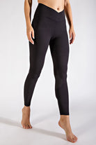 V Waist Full Length Leggings Black Rae Mode