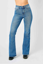 Judy Blue Medium Washed High Waisted Classic Flare Jeans