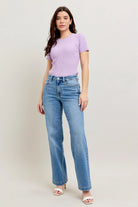 Judy Blue Medium Washed High Waist Straight Jeans