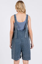 Mittoshop Navy Low Scoop Neck Tank Washed French Terry Romper