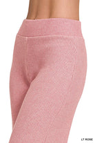Zenana Dusty Teal Sweater Boxy Top & Long Pants Set