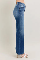 Judy Blue Dark Washed High Waist 90's Straight Leg Jeans
