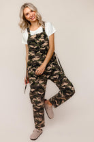 Haptics Comfy Camouflage Print Overalls Jumpsuits