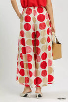 Umgee Dot Print Wide Leg Pants