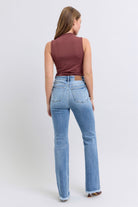 Judy Blue Medium Washed Raw Hem High Rise Bootcut Jeans Jeans