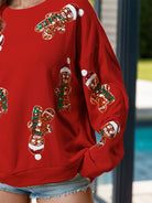 Preorder: Sequin Gingerbread Man Long Sleeve Sweatshirt Trendsi