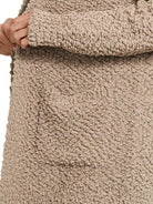 Zenana Ash Mocha Long Sleeve Popcorn Sweater Cardigan with Pockets