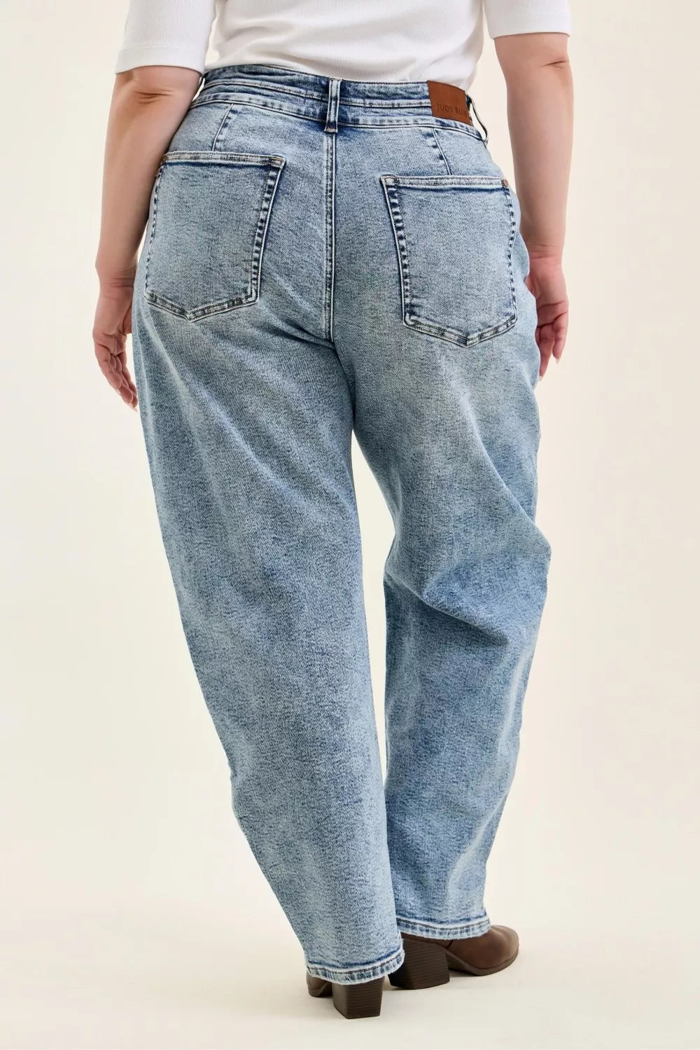 Judy Blue High Waist Marlow Arc Leg Jeans with Double Waistband