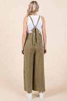 Mittoshop Olive Textured Wide Leg Overalls