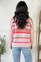 Haptics Multicolor Pink Stripe Oversized Sweater