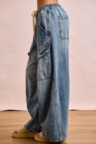 BiBi Baggy Barrel Jeans With Cargo Pockets