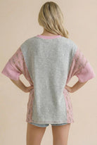 Haptics Cozy Color Block Waffle Knit Top