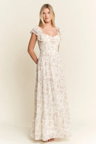 Jade By Jane Ruffle Sleeve Tiered Maxi Dress