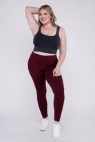 Zenana Plus Premium Cotton Full Length Leggings ZENANA