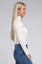 Zenana Ribbed Turtle Neck Long Sleeve Top