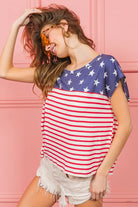BiBi Star Printed with Stripe Combo Top