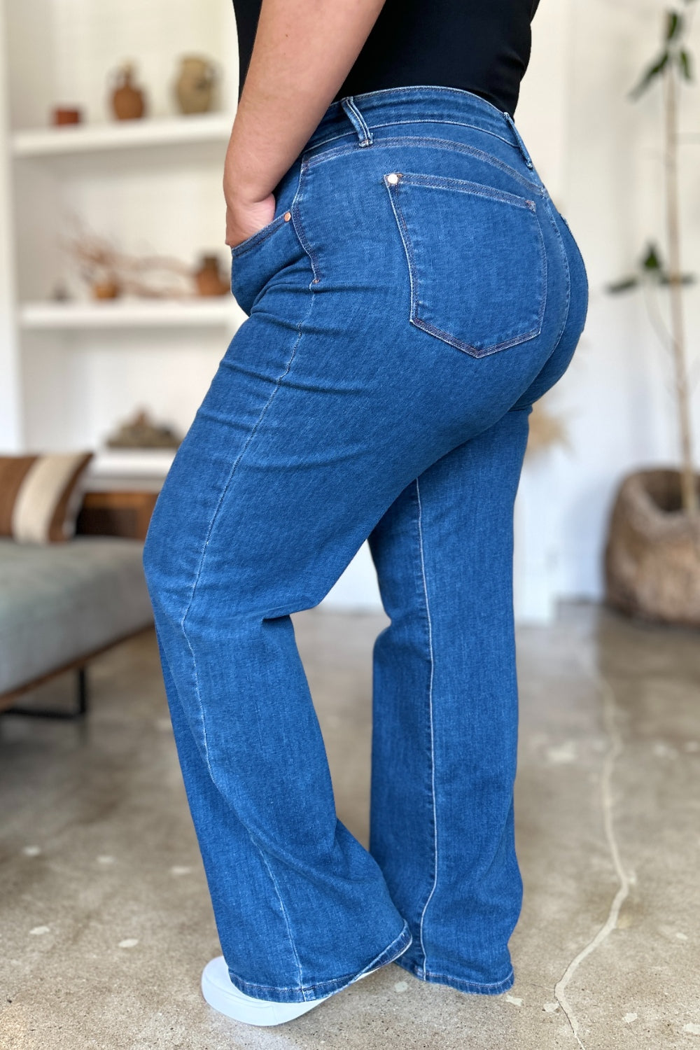 Judy Blue High Rise Straight Jeans Trendsi