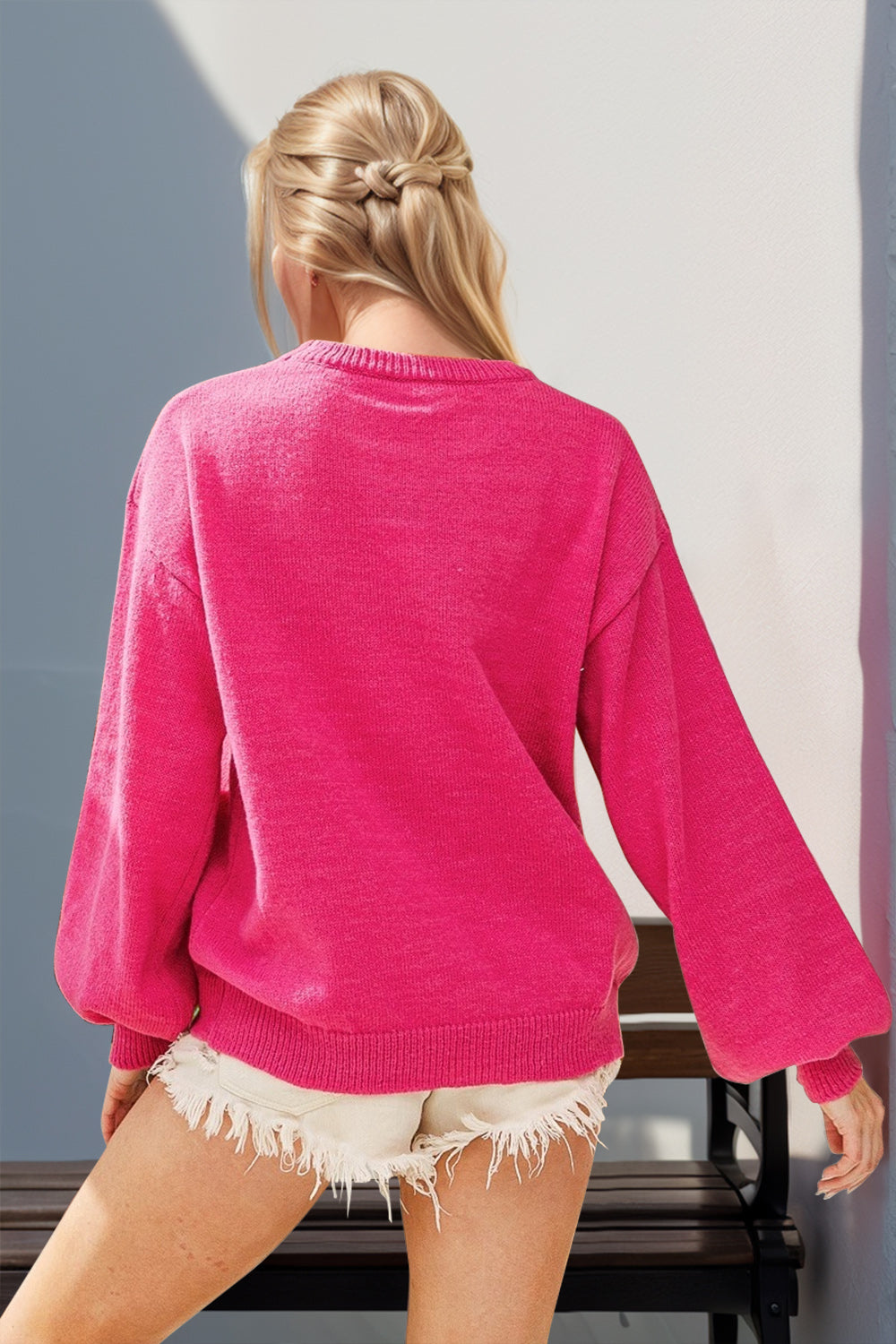 Preorder: Double Take Sequin Nutcracker Long Sleeve Sweater Trendsi