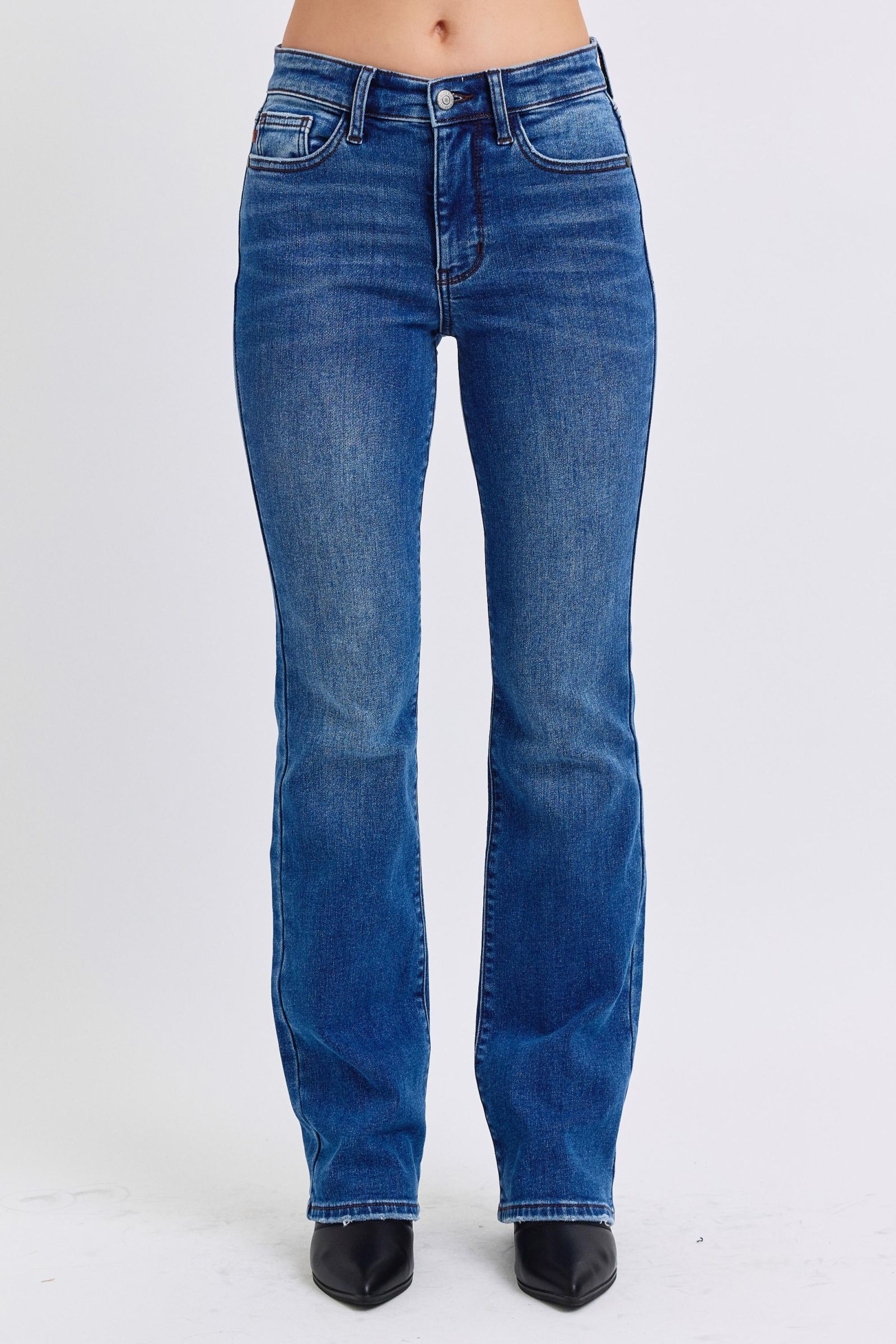 Judy Blue Mid-Rise Bootcut Jeans with Thermal Lining Jeans